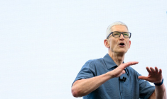 Le patron d'Apple Tim Cook, le 9 juin 2025 à Cupertino, en Californie ( AFP / Josh Edelson )