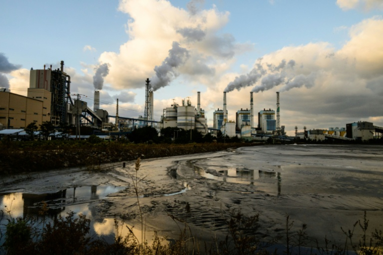 Une centrale thermique à charbon, à Taean, en Corée du Sud, le 17 novembre 2025 ( AFP / ANTHONY WALLACE )