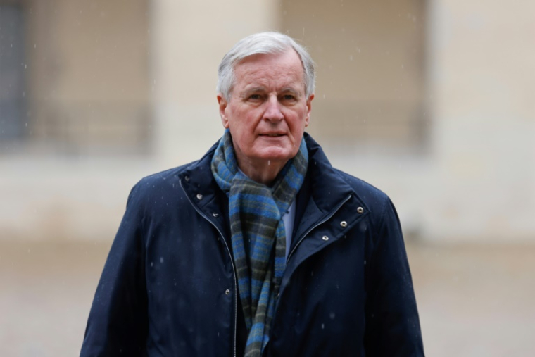 L'ancien Premier ministre Michel Barnier le 10 mars 2025 à Paris ( AFP / Ludovic MARIN )