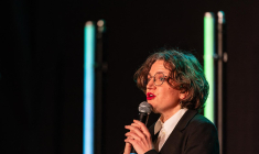 Marie Toussaint à Villeneuve-d'Ascq, le 20 janvier 2024. ( AFP / SAMEER AL-DOUMY )