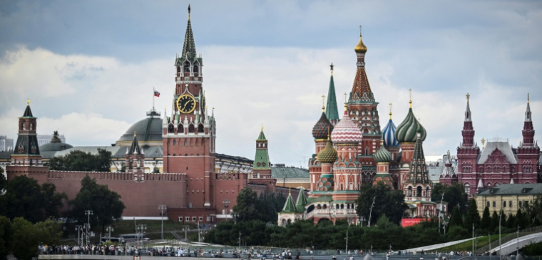 Vue générale du Kremlin et de la cathédrale Basile-le-Bienheureux, à Moscou, le 20 août 2026 ( AFP / Alexander NEMENOV )