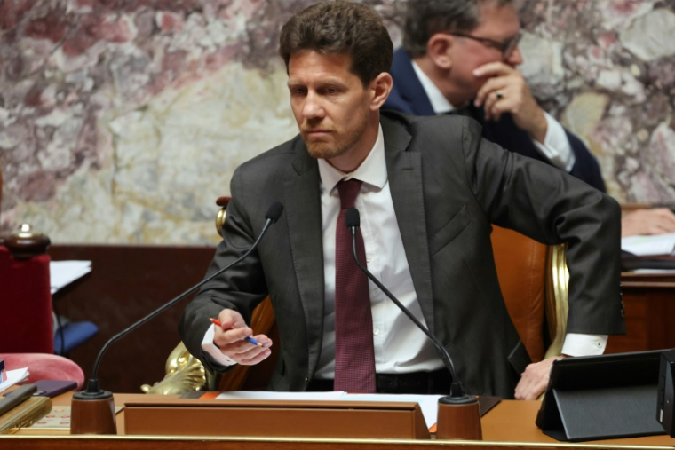 Le député écologiste Jérémie Iordanoff, le 30 juin 2025 à l'Assemblée nationale, à Paris ( AFP / Ludovic MARIN )