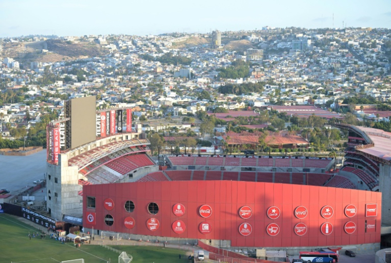 Les joueurs de l'équipe d'Iran s'entraînent au stade Caliente de Tijuana, au Mexique, avant la Coupe du Monde, le 7 juin 2026  ( AFP / Guillermo Arias )