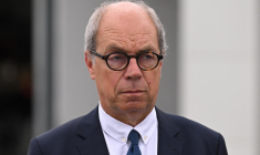 Pierre Coppey, président de Vinci Autoroutes, le 9 juin 2023, à Salon-de-Provence ( POOL / NICOLAS TUCAT )