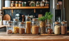 (Crédits photo : Adobe Stock - Bocaux d'aliments dans la cuisine susceptibles de contenir des produits très chers voire de luxe)