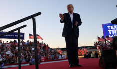 L'ancien président américain Donald Trump lors d'un discours à Waco, Texas