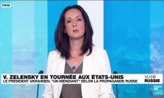 En visite aux États-Unis, Volodymyr Zelensky "mendie", selon la propagande russe