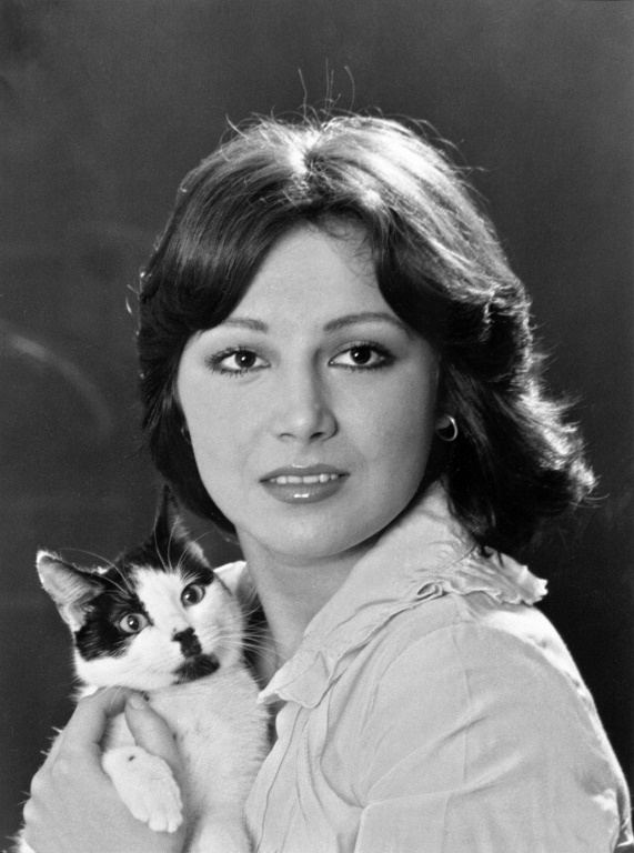 Photo datée de 1977 de la chanteuse Marie Myriam qui remporta le concours de l'Eurovision, le 02 avril 1977 à Wembley, avec sa chanson "L'Oiseau et l'enfant" ( AFP / - )