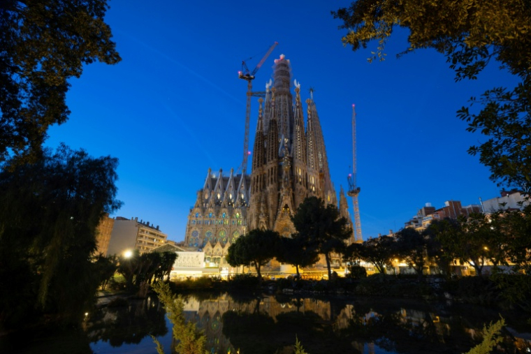 La Sagrada Familia de l'achitecte Antoni Gaudi, à Barcelone, le 15 janvier 2026, en Espagne ( AFP / Josep LAGO )