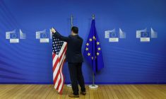 L'UE va plaider pour une réduction des droits de douane imposés par Washington sur les importations d'acier à l'occasion d'une visite de responsables américains à Bruxelles ( AFP / JOHN THYS )