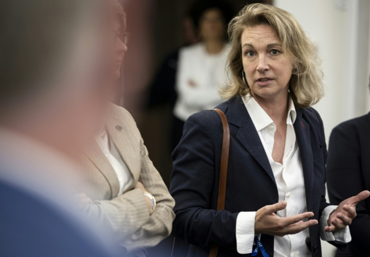 La secrétaire générale de la CFDT Marylise Léon le 10 juin 2026 à Strasbourg, lors du congrès de la CFE-CGC ( AFP / ROMEO BOETZLE )