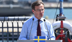 Le Premier ministre suédois Ulf Kristersson à Gdynia, en Pologne le 29 juin 2026. ( AFP / MARCIN GADOMSKI )