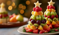 Pour limiter la consommation d’énergie, mettez au menu des fruits et légumes de saison et locaux. (crédit: Adobe Stock/photo générée par IA)