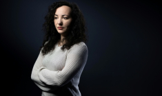 Florence Porcel à Paris, le 30 mars 2023 ( AFP / JOEL SAGET )