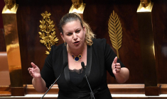 Mathilde Panot, à l'Assemblée nationale, le 20 mars 2023 ( AFP / BERTRAND GUAY )