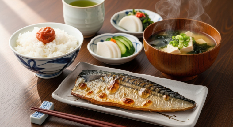 Un repas japonais qui pourrait se r&eacute;sumer &agrave; la mise en avant de cette saveur umami que l&rsquo;Occident a ignor&eacute;e pendant longtemps&hellip; bien que la connaissant sans la reconna&icirc;tre. (cr&eacute;dit: Adobe Stock/photo g&eacute;n&eacute;r&eacute;e par IA)