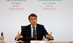 Emmanuel Macron à Paris, le 13 février 2025. ( POOL / LUDOVIC MARIN )