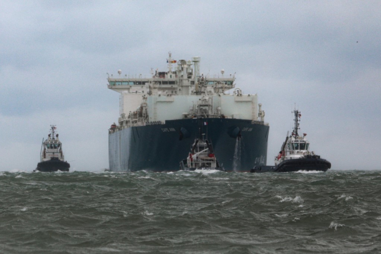 Le "Cape Ann", dans la Manche, en septembre 2023 ( AFP / LOU BENOIST )