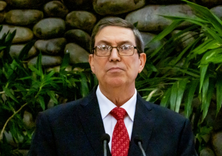 Le ministre cubain des Affaires Etrangères Bruno Rodriguez, lors d'une conférence de presse à La Havane, le 17 septembre 2025 ( AFP / ADALBERTO ROQUE )