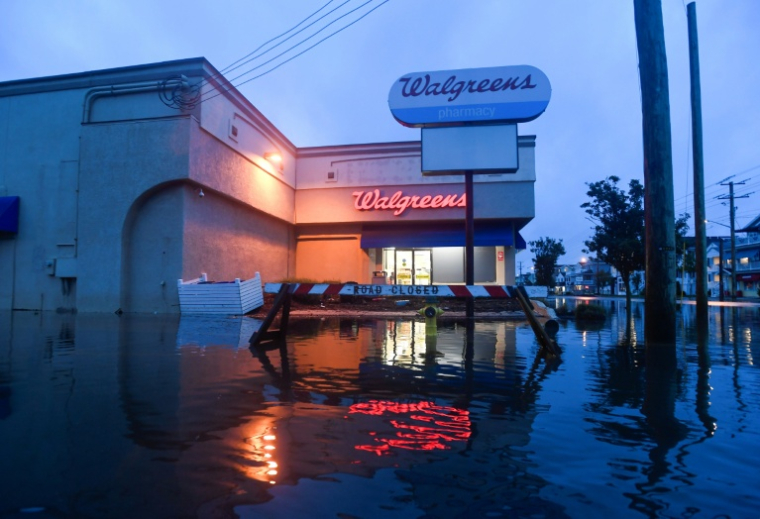 Inondations à Ocean City, dans l'Etat américain du New Jersey, le 26 septembre 2026 ( AFP / Matthew Hatcher )