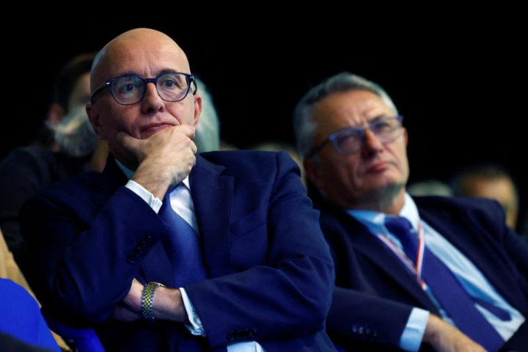 Le président des Républicains (LR), Eric Ciotti, au Congrès des maires, à Paris