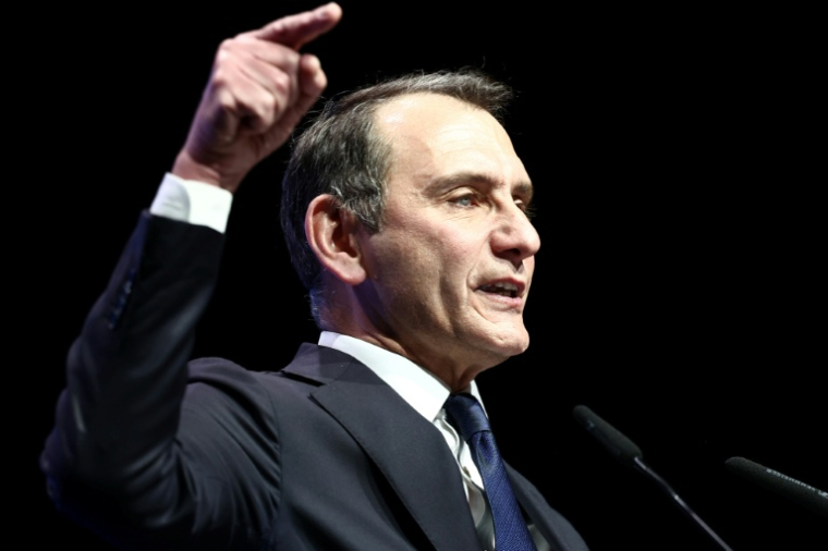 Le député RN Laurent Jacobelli à Châlons-en-Champagne, dans la Marne, le 18 mars 2026 ( AFP / Sameer AL-DOUMY )