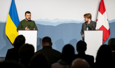 Le président ukrainien Volodimir Zelensky en visite en Suisse