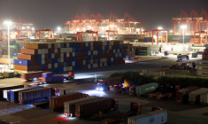 Port de Yangshan à l'extérieur de Shanghai