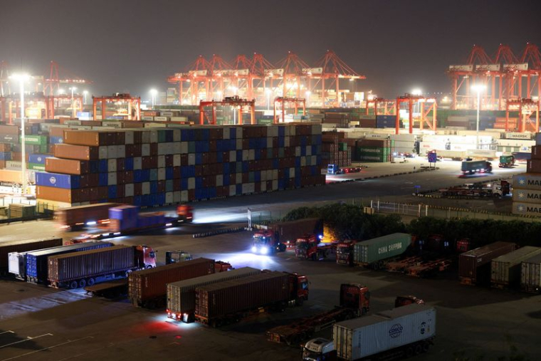 Port de Yangshan à l'extérieur de Shanghai