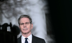 Le ministre des Finances des Etats-Unis, Scott Bessent, à Washington, le 6 mars 2026 ( AFP / Brendan SMIALOWSKI )