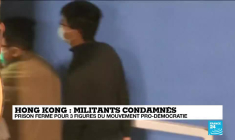 Hong Kong : prison ferme pour trois figures du mouvement pro-démocratie