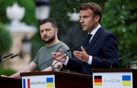 UKRAINE: MACRON DOUTE D'UN ACCORD SUR LES CÉRÉALES AVEC LA RUSSIE