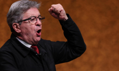 Jean-Luc Mélenchon, à Montpellier, le 16 février 2023 ( AFP / Pascal GUYOT )