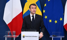 Le président français Macron en visite en Suède