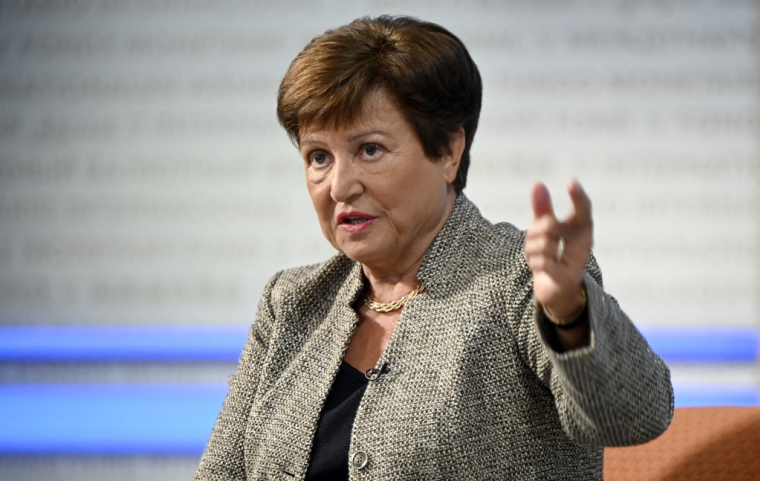 Kristalina Georgieva à Washington, aux États-Unis, le 10 janvier 2024. ( AFP / OLIVIER DOULIERY )