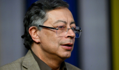 Le président colombien Gustavo Petro lors d'un entretien avec l'AFP à Bogota le 4 juin 2026.  ( AFP / Raul ARBOLEDA )