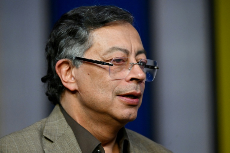 Le président colombien Gustavo Petro lors d'un entretien avec l'AFP à Bogota le 4 juin 2026.  ( AFP / Raul ARBOLEDA )