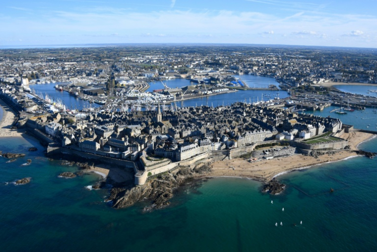 Vue aérienne de Saint-Malo, le 2 novembre 20188 en Ille-et-Vilaine ( AFP / DAMIEN MEYER )