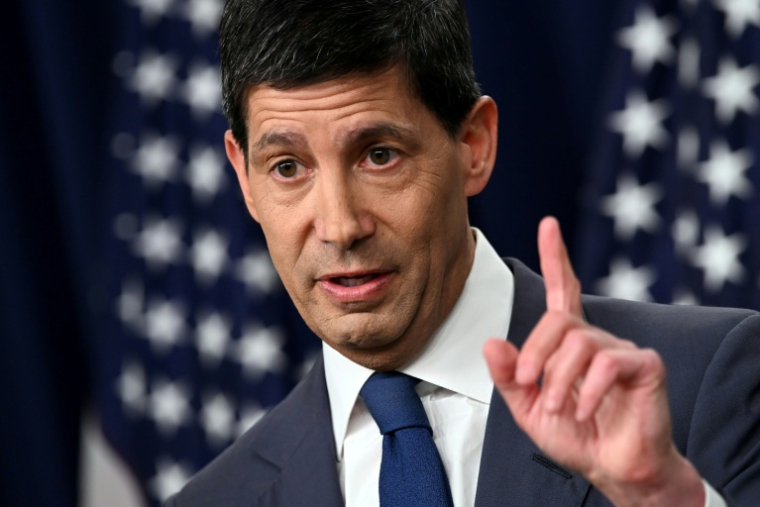 Le président de la Réserve fédérale américaine Kevin Warsh lors d'un discours à Washington, le 29 juillet 2026 ( AFP / Brendan SMIALOWSKI )