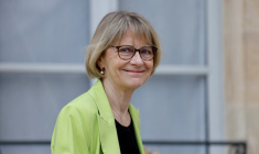Véronique Louwagie à Paris, le 15 avril 2025. ( AFP / LUDOVIC MARIN )