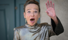 La comédienne Dominique Frot pose lors du festival du film américain de Deauville, le 9 septembre 2023 ( AFP / LOIC VENANCE )