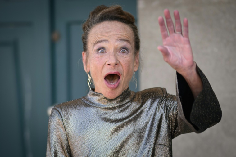 La comédienne Dominique Frot pose lors du festival du film américain de Deauville, le 9 septembre 2023 ( AFP / LOIC VENANCE )