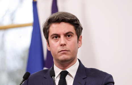 Gabriel Attal à Paris le 21 février 2024. ( POOL / TERESA SUAREZ )