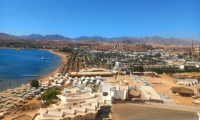 La ville de Charm el-Cheikh, sur la mer Rouge, où des pourparlers entre responsables israéliens et du Hamas se déroulent, le 7 octobre 2025 en Egypte ( AFP / STR )
