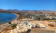 La ville de Charm el-Cheikh, sur la mer Rouge, où des pourparlers entre responsables israéliens et du Hamas se déroulent, le 7 octobre 2025 en Egypte ( AFP / STR )