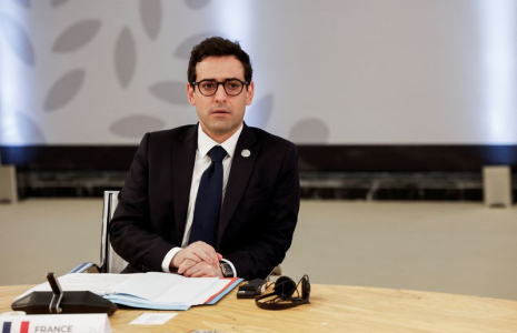 Le ministre français des Affaires étrangères, Stéphane Séjourné, lors d'une réunion des ministres des Affaires étrangères du G7 à Capri, en Italie