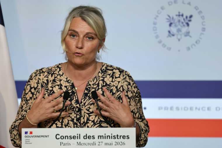 La ministre de la Santé Stéphanie Rist le 27 mai 2026, à Paris ( AFP / Ludovic MARIN )