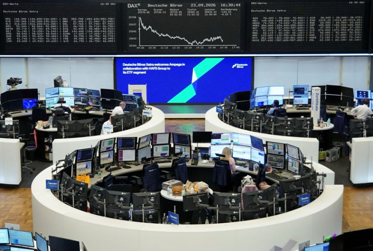 Graphique de l'indice boursier allemand DAX (Deutscher Aktienindex) à la Bourse de Francfort