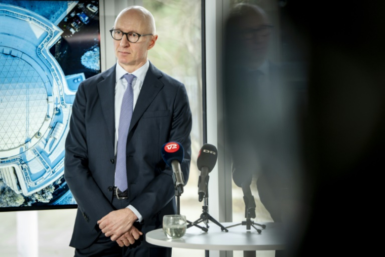 L'ancien directeur général de Novo Nordisk Lars Fruergaard Jørgensen, au siège du groupe pharamaceutique à Bagsvaerd, près de Copenhague, le 5 février 2025 ( Ritzau Scanpix / Mads Claus Rasmussen )