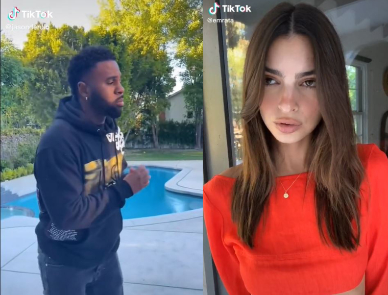 Les stars monnaient leur présence sur les réseaux sociaux. Crédits photos : Captures TikTok @jasonderulo & @emrata